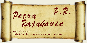 Petra Rajaković vizit kartica